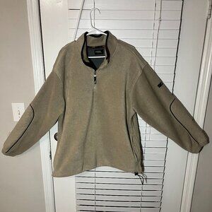 XL Men's IZOD Performance Beige Polyester Long Sleeve Jacket With Arm Pads